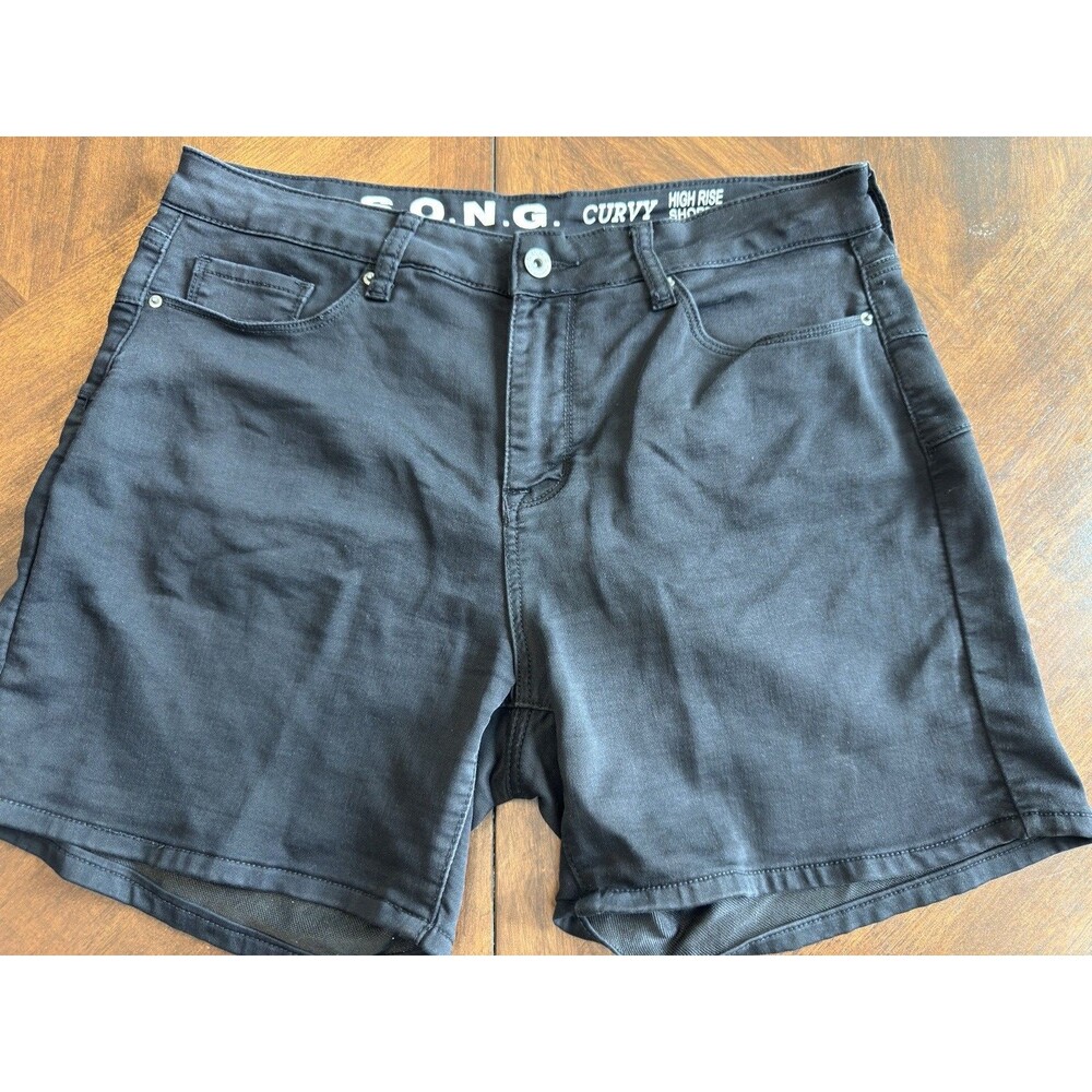 SONG Denim Shorts Girls Size 1/25 Casual Super High Rise Curvy Fit Summer Cute